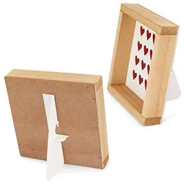 Bright Creations 50-Pack Self-Stick 5 in Cardboard Easel Backs, Picture Frame and Art Easel Stand Bulk Pack for Photographs, Artwork, Posters, Signs, and Craft Projects (White)