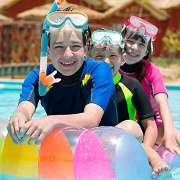 Kids Snorkel Set 180° View Anti Fog for Ages 4-15