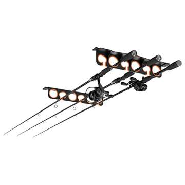 KastKing SafeGuard Fishing Rod Holder for Garage, Wall or Ceiling Mounted Fishing Rod Rack Storage O...