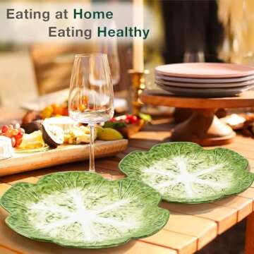 Stylish Green Ceramic Salad Plate for Every Meal