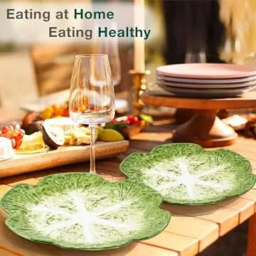Stylish Green Ceramic Salad Plate for Every Meal