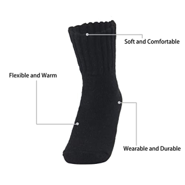 Weweya Women's Thick Knit Warm Crew Socks - Stylish Comfort