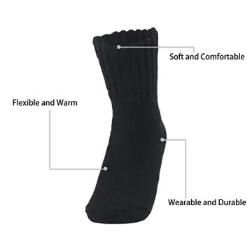 Weweya Women's Thick Knit Warm Crew Socks - Stylish Comfort