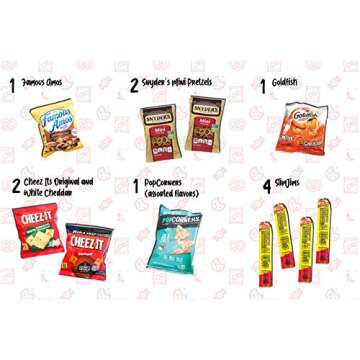 Munchie Mountain Ultimate 50-Count Snack Stock Pile and Care Package for College Students, Military Members, Friends, and Family