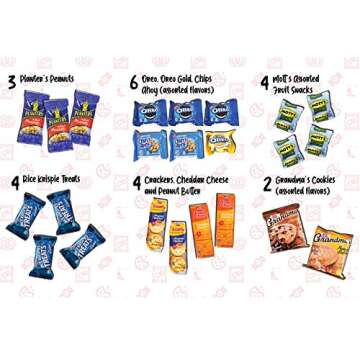 Munchie Mountain Ultimate 50-Count Snack Stock Pile and Care Package for College Students, Military Members, Friends, and Family