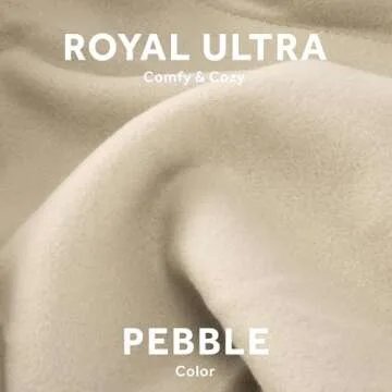 Sunbeam Royal Ultra Fleece Heated Electric Blanket Full Size, 84" x 72", 12 Heat Settings, 12-Hour Selectable Auto Shut-Off, Fast Heating, Machine Washable, Warm and Cozy, Pebble