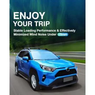 Autekcomma Roof Rack Cross Bars for Toyota RAV4 2019-2025 (Not Fit 2024 LE/Adventure/TRD Off-Road/Hybrid Woodland Edition). Anti-Theft Lock Mechanism Black Matte Aluminum Anti-Corrosion Crossbars