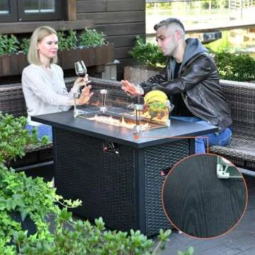 HANLIKO 42" Propane Fire Pit Table - 50,000 BTUs