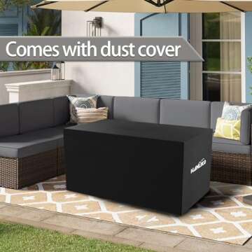 HANLIKO 42" Propane Fire Pit Table - 50,000 BTUs