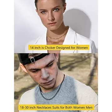 Stylish PROSTEEL Gold Figaro Chain Necklace for All