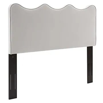 Modway Athena Performance Velvet Headboard in Light Gray