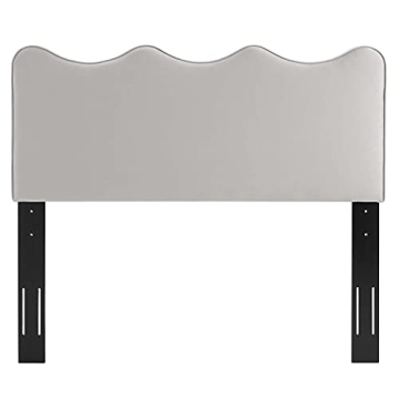 Modway Athena Performance Velvet Headboard in Light Gray
