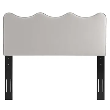 Modway Athena Performance Velvet Headboard in Light Gray