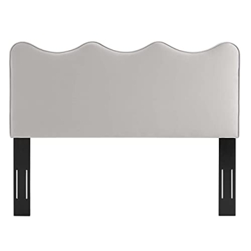 Modway Athena Performance Velvet Headboard in Light Gray