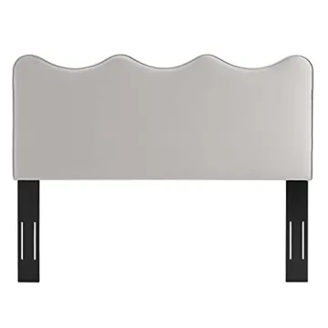 Modway Athena Performance Velvet Headboard in Light Gray