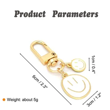 HOSBY 3 Smile Expression Keychains for Women Accessories