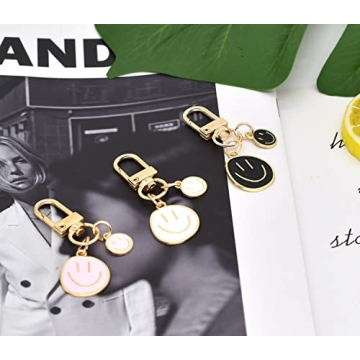 HOSBY 3 Smile Expression Keychains for Women Accessories