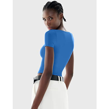 Stylish PUMIEY Women’s Scoop Neck T-shirt - Must-Have Casual Tee