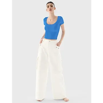 Stylish PUMIEY Women’s Scoop Neck T-shirt - Must-Have Casual Tee