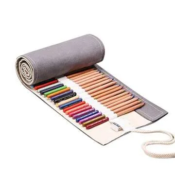 Funny live 36/48/72 Slots Colored Pencil Wrap Pencils Roll Holder Coloring Pencils Organizer Holder ...