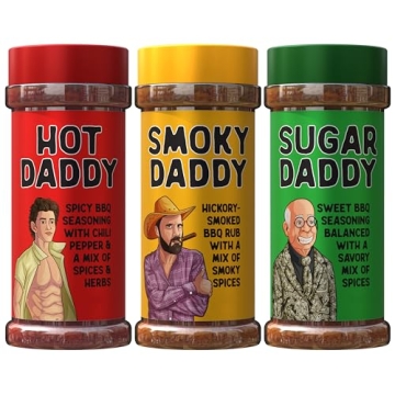 BBQ Rub Dad Gift Set - Sugar Daddy, Hot Daddy, Smoky Daddy. Barbecue Seasoning, Valentines Day Gift ...