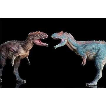 WLNTDOLA 1:35 Scale Allosaurus Figure Theropoda Allosauridae Dinosaur Scientific Model Realistic Prehistoric Animal PVC Collector Decoration Gift for Adult (Blue)