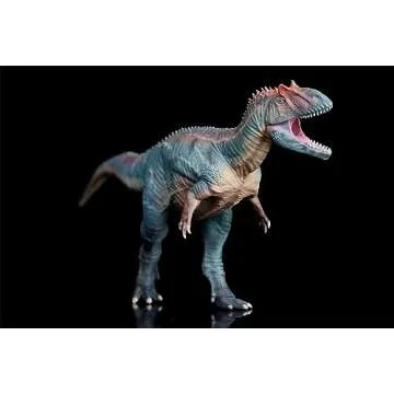 WLNTDOLA 1:35 Scale Allosaurus Figure Theropoda Allosauridae Dinosaur Scientific Model Realistic Prehistoric Animal PVC Collector Decoration Gift for Adult (Blue)