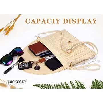Stylish COOKOOKY Straw Clutch Handbag for Summer Fashion