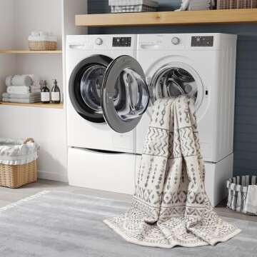 Art&Tuft 4x6 Rug, Super Soft Ultra-Thin Moroccan Washable Rug, Anti-Slip Backing Rugs for Living Room, Foldable Geometric Machine Washable Area Rug(4'x6', Ivory)