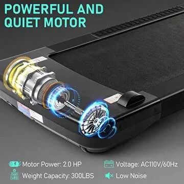 CEARTRY Walking Pad 300 lb Capacity, Desk Treadmill for Home Office, Protable Treadmill Under Desk, Walking Treadmills for Home, Quiet Walking Jogging Machine, Installation-Free