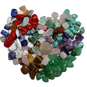 SeeuFun Colorful Quartz Crystal Tumbled Stones for Crafts