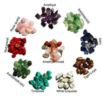 SeeuFun Colorful Quartz Crystal Tumbled Stones for Crafts