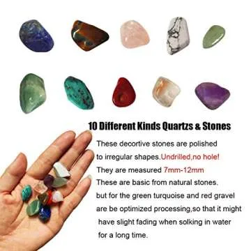 SeeuFun Colorful Quartz Crystal Tumbled Stones for Crafts