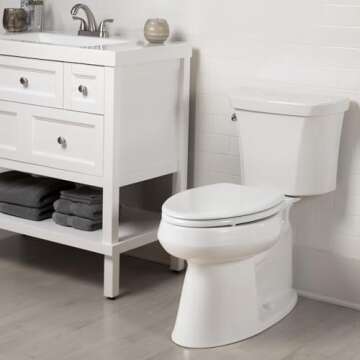 Bemis Ashland Durable Wood Toilet Seat with Slow Close