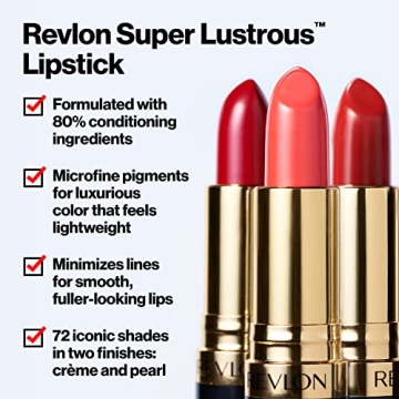 Revlon Super Lustrous Lipstick Creamy Hydrating Vibrant Colors