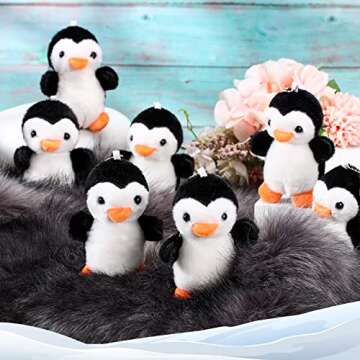 Skylety Penguin Plush Keychain 8 Pcs Cute Cute Companions