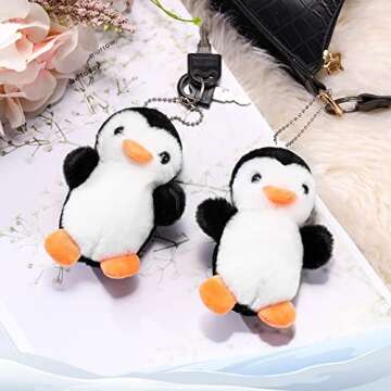 Skylety Penguin Plush Keychain 8 Pcs Cute Cute Companions