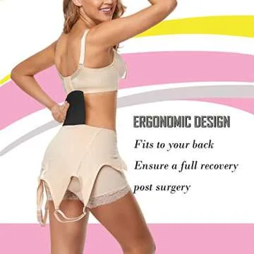 Lipo Foam Back Board Post Surgery Liposuction Surgery Board Lipo Backboard Lipo Back Compression Board Liposuction & BBL Tabla Moldeadora de Espalda Post Cirugia, Black