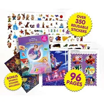 Disney Princess Sticker Book Treasury with 350 Stickers