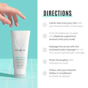 Malibu C Head Lab Scalp Scrub (6 oz) + Vitamin B5 Scalp, Skin & Hair Revitalizer Mist (8 oz) - Soothing Scalp Exfoliator with Charcoal + Multi-Use Hydrating Mist with Allantoin for Scalp Protection