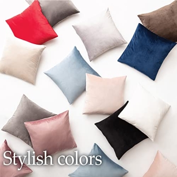 Luxurious Velvet Throw Pillow Covers, 18x18, Soft & Chic