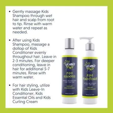 YOUNG KING HAIR CARE Shampoo and Conditioner Set for Kids Hair | Wash and Detangle Natural Curls | Made with Shea Butter, Coconut and Rosemary Oil | 8 oz Each