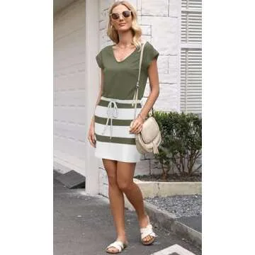 Stylish Womens Summer Dress with Pockets & Tie Front