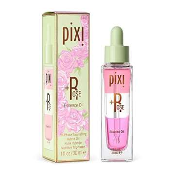Pixi Beauty +Rose Essence Oil | Tri-Phase Nourishing Essence Oil | Rose Flower Oil Nourishes Skin | Revitalize & Prep For Makeup | 1.00 Fl Oz