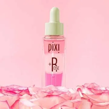 Pixi Beauty +Rose Essence Oil | Tri-Phase Nourishing Essence Oil | Rose Flower Oil Nourishes Skin | Revitalize & Prep For Makeup | 1.00 Fl Oz