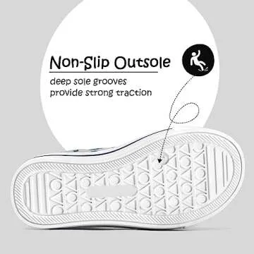 K KomForme Toddler Boys & Girls Shoes Kids Canvas Sneakers with Cartoon Dual Hook and Loops, Size 8 Toddler, Dinosaur