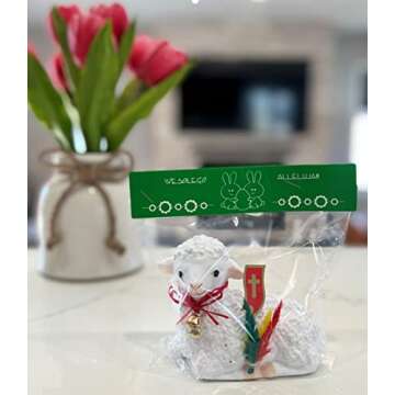 Polish Easter Lamb Figurine - Hand-Painted Delight