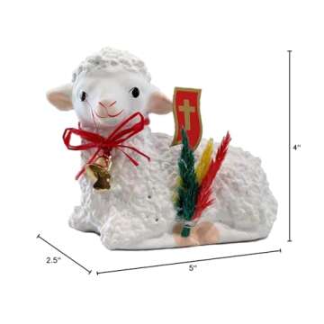 Polish Easter Lamb Figurine - Hand-Painted Delight