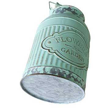 VANCORE Shabby Chic Metal Jug Vase for Home Decoration