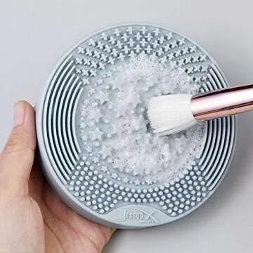 Jessup Makeup Brush Cleaner Mat for Effortless Cleansing